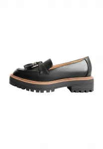 Лоферы с массивной отделкой в виде амортизирующей тесьмы Lipsy, Black