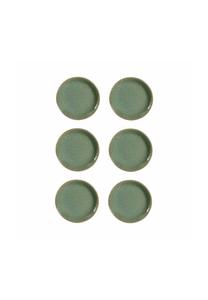 Зелёные керамические тарелки Matera ø 16,3 см набор 6 шт Matera Leonardo
