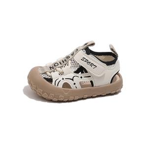 Нескользящие и дышащие детские сандалии с низким верхом для детей от 3 до 7 лет TONYBEAR, черный