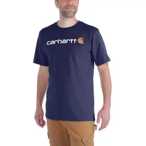 Футболка с коротким рукавом Carhartt Core Logo Relaxed Fit, синий