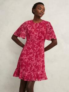 Платье мини Iona с цветочным принтом Hobbs, Pink/Multi