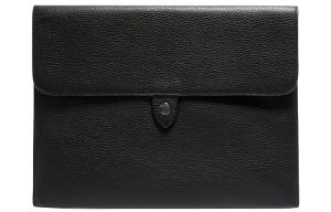 COACH Кожаный планшетный клатч-портфель, унисекс, black