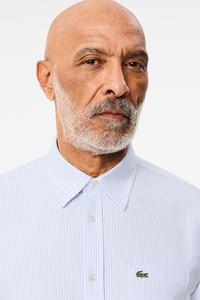 Lascoste полосатая рубашка оксфорд Lacoste, синий