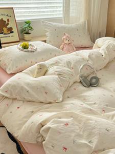 MIDO HOUSE Комплект постельного белья 1,5 м, 4 предмета, пододеяльник 180x220 см, цвет SC Butterfly Pink Painting, класс А, мягкий