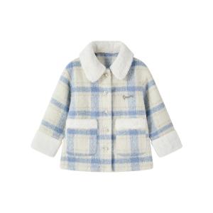 Детская утепленная курткас отворотом, утолщенные и на флисовой подкладке Disney, синий