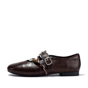 Туфли Мэри Джейн для женщин BELLALILY, Coffee
