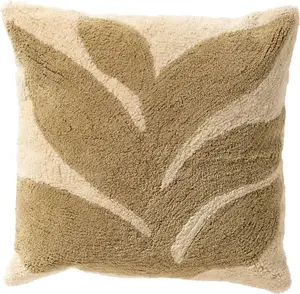 Декоративная подушка Juna 45x45 см, зеленая с цветочным узором Dutch Decor