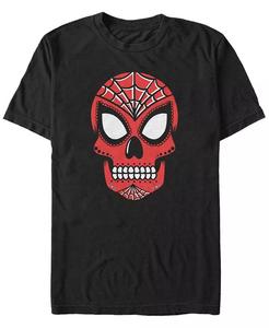 Футболка с коротким рукавом для мужчин Marvel Spider-Man Sugar Skull Big Face Mask Fifth Sun, черный