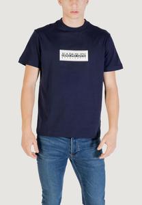 NAPAPIJRI Мужской укороченный топ S-BOX LOGO SS BLUE