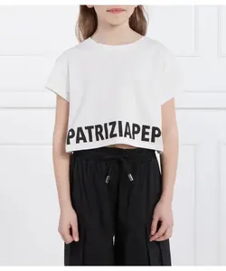 Футболка джерси Cropped fit Patrizia Pepe, белый