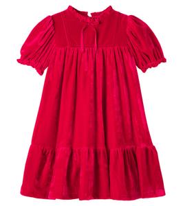 Платье с бантом и сборками Patachou, красный