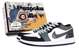 Jordan Кроссовки Air 1 Cushioning Low top Vintage Basketball Shoes Women's Gray