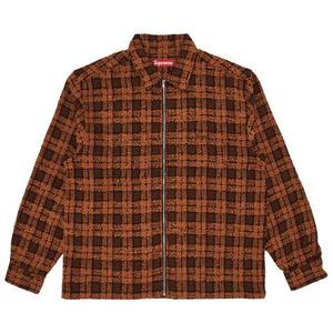 Рубашка Supreme Bouclé Zip Up Shirt, цвет Rust