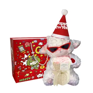 Очаровательная кукла принцесса ягненок с бантом и рождественской елкой, высота 22см/32см Fluffy bear