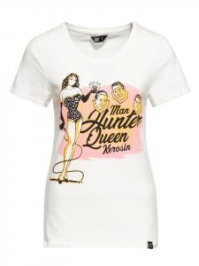 Футболка Queen Kerosin Classic Man Hunter белого цвета Queen Kerosin