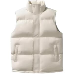 Жилет Unisex Stand Collar утепленный с флисовой подкладкой Others VanCamel, экрю