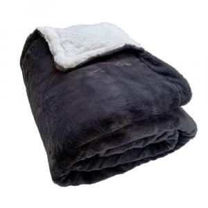 Плед флисовый плед xl имитация "кролика"  Le Comptoir De La Plage, серый