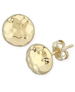 Серьги-Гвоздики с коваными шариками из 14-каратного золота (8 мм) Macy'S, gold