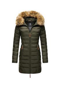 Стеганое пальто с розовым узором MARIKOO, зеленый