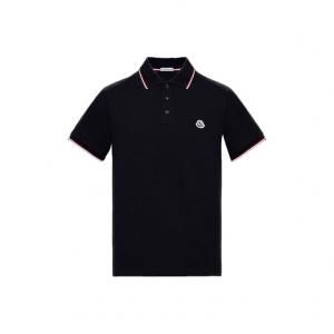 Moncler Поло SS21 мужская темно-синяя