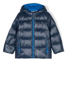 Patagonia Kids пуховик с капюшоном, синий