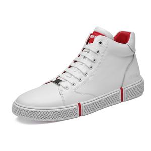 Qiandongmeili Высокие скейтерские кроссовки унисекс с белой флисовой подкладкой, цвет White Fleece-Lined