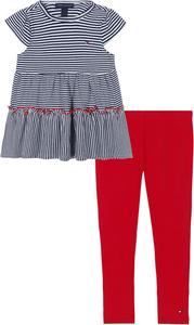 Комплект из 2 предметов: туника и леггинсы для девочек от Tommy Hilfiger, Navy Blazer Sripe/Tommy Red