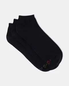 Упаковка из 3 мужских однотонных носков длиной до щиколотки Dustin, черный