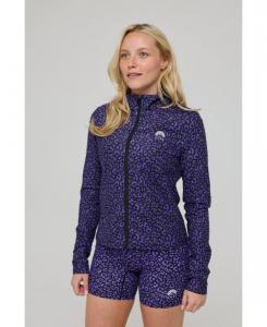 Женская укороченная куртка Infinite на молнии, фиолетовый леопардовый принт OOSC, Purple leopard