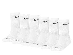 Носки Nike Performance Kids' Crew Socks - 6 Pack, белый