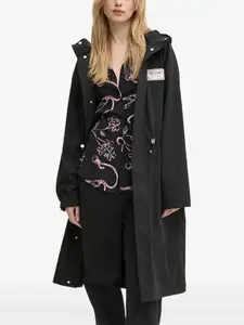 Куртка с капюшоном и нашивкой-логотипом MOSCHINO JEANS, черный