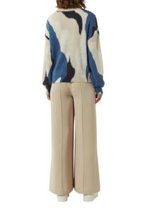 Джемпер RELAXED FIT MIT INTARSIE comma, цвет Mottled Light Blue