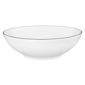 Миска Lido Black Line, 1 шт., из фарфора, круглая Seltmann Weiden, белый/черный