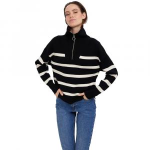 Свитер Vero Moda Saba Stripe Half Zip, черный