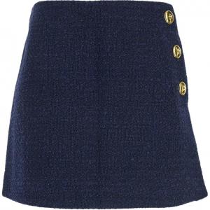 Юбка мини из букле PINKO, темно-синий