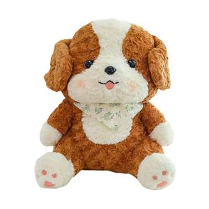 Плюшевая кукла милого щенка бордер-колли 30см/45см/75см высота MLING, коричневый