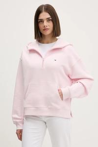 Хлопковая толстовка Tommy Jeans, розовый