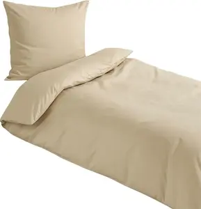 Постельное белье Dream Sleep Uni Mako-Satin 240x220 см + 2x 80x80 см, серо-коричневый Traumschlaf