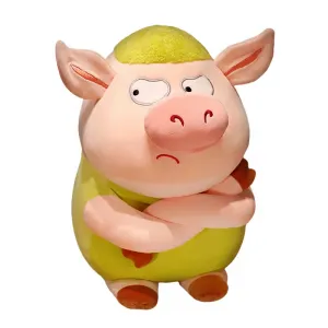 Индивидуальная игривая плюшевая кукла Piggy высотой 35см/45см/55см CHUNTUSHU, зеленый