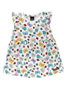 Villervalla Белое платье с цветочным принтом