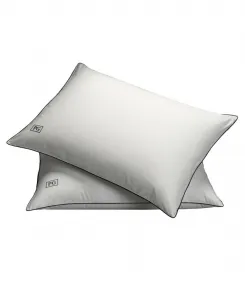 Комплект из двух подушек из 100% сертифицированного белого гусиного пуха RDS, мягкая и плотная, размер King Pillow Guy