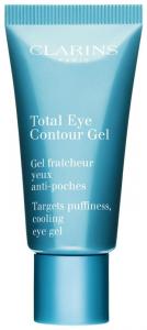 Освежающий гель-крем для контура глаз Total eye contour gel для устранения темных кругов под глазами Clarins, 20 мл