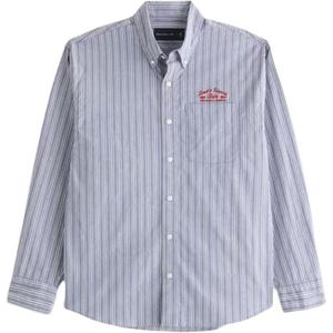 Мужская рубашка Abercrombie＆Fitch, синий