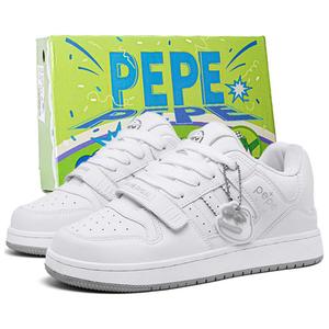 Pepe The Frog Унисекс бело-серые низкие повседневные ботинки с утепленной подкладкой для увеличения роста, устойчивые к истиранию, легкие, дышащие и нескользящие
