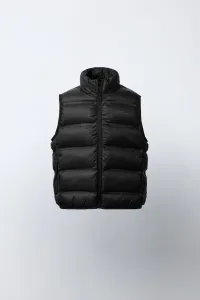 Водоотталкивающий легкий жилет с капюшоном Zara, черный