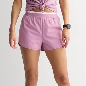 Женские многослойные шорты с высокой посадкой длиной 3 дюйма Tek Gear, цвет grape shade