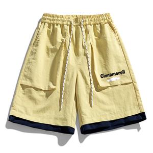 Шорты повседневные Unisex CINNAMOROLL Yugui Dog Sanrio, светло-желтый