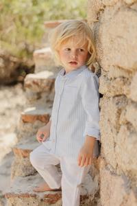 Детская хлопковая рубашка Tartine et Chocolat, синий