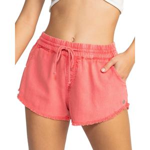 Женские шорты с эластичным поясом и принтом "Живописный маршрут" (APPAREL). ROXY, Hibiscus