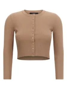 Кардиган в рубчик Weekend Max Mara, нейтральный